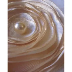 Klammer Haarklammer beige Satin "Blandine" romantisch nostalgisch Brautschmuck cremefarben