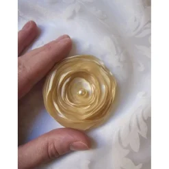 Klammer Haarklammer beige Satin 