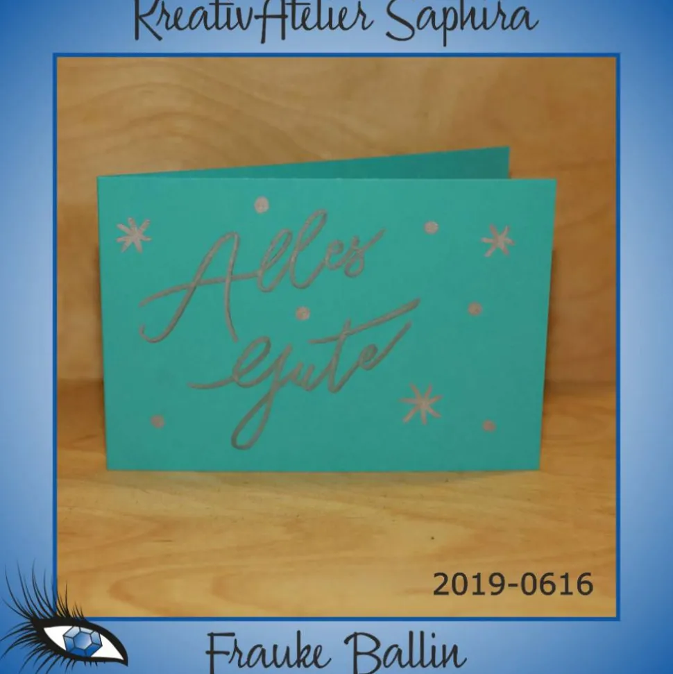 Klappkarte - GEBURTSTAG / HAPPY BIRTHDAY - DinB6 - [2019-0616] - handgeschrieben