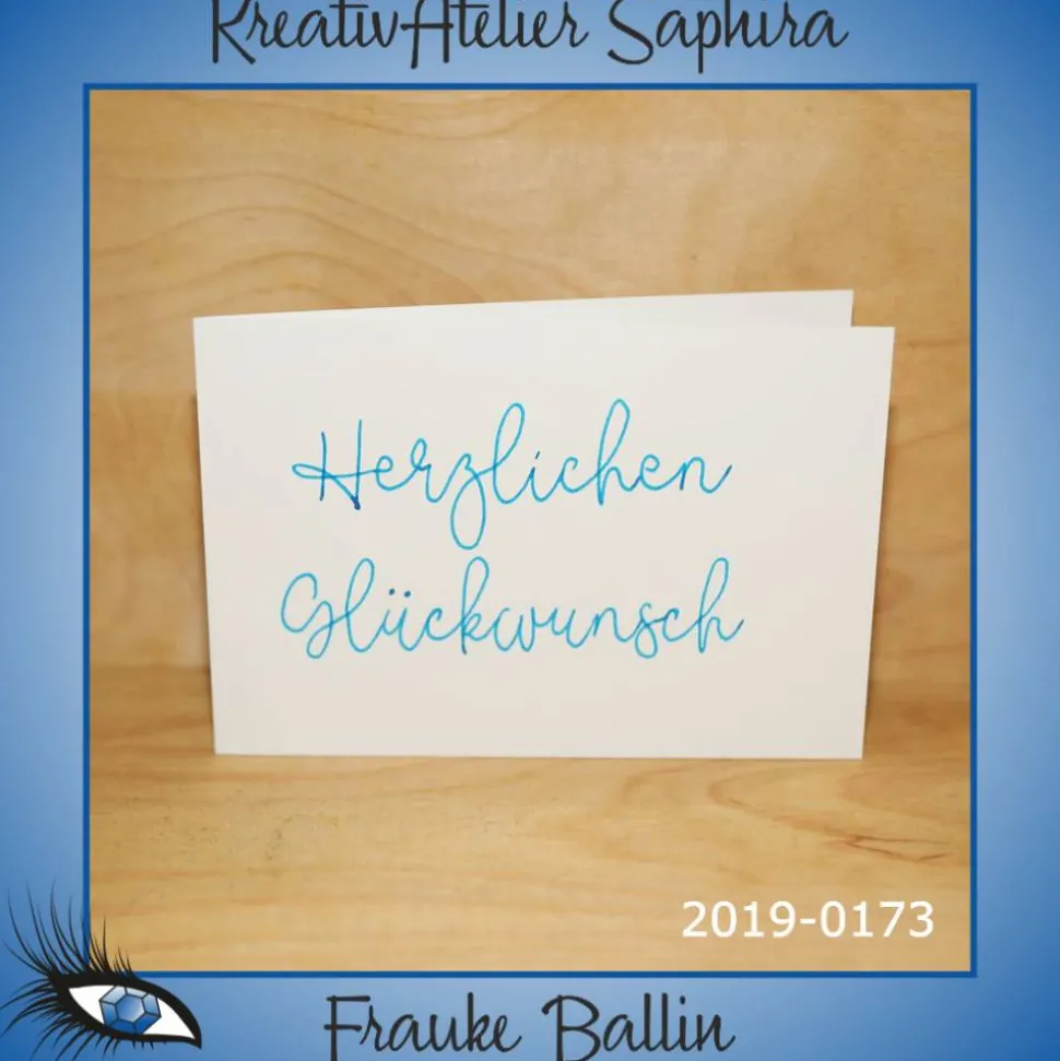 Klappkarte - GEBURTSTAG / HAPPY BIRTHDAY - DinB6 - [2019-0173] - handgeschrieben