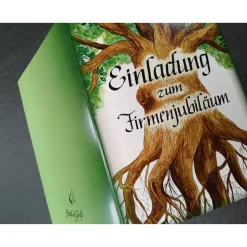 Klappkarte A6 'Einladung Firmenjubiläum'