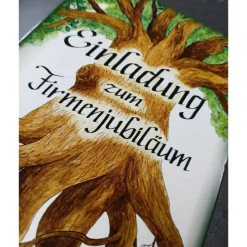 Klappkarte A6 'Einladung Firmenjubiläum'