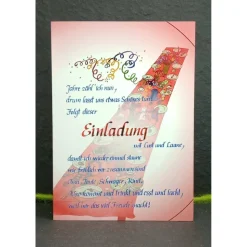 Klappkarte A6 "Einladung Partytisch"