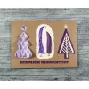 Klappkarte **Baum lila** von ZWEIFARBIG Kraftpapier Weihnachtswünsche Frohe Weihnachten Grußkarte Baum