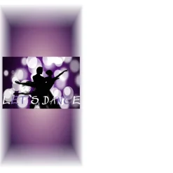 Klappkarte, Einladung,  für jeden Anlass geeignet, DIN lang hoch, Motiv: "Let´s dance 1"