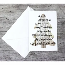 Klappkarte **Holz2** von ZWEIFARBIG Weihnachtswünsche Frohe Weihnachten Weihnachtskarte Weihnachtsgrüße