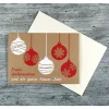 Klappkarte **5Kugeln** von ZWEIFARBIG Kraftpapier Weihnachtswünsche Frohe Weihnachten Grußkarte Kugeln