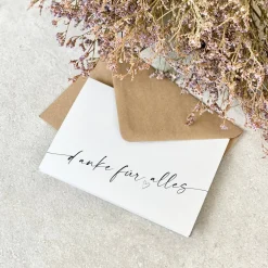 Klappkarte NIKA danke für alles + Briefumschlag