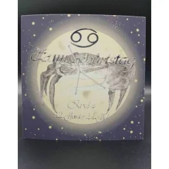 Klappkarte Sternzeichen Krebs