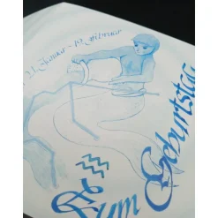 Klappkarte Sternzeichen Wassermann