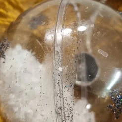 Klare Weihnachtskugeln befüllt, 4 Stück, B-Ware