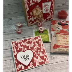 „kleine Auszeit“ Geschenkset inkl. Grußkarte zum Valentinstag, Muttertag, zum Geburtstag, Wellness Tüte mit Badesalz etc