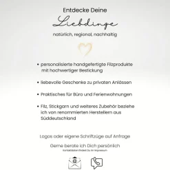 Kleine evangelische Gesangbuch Hülle aus Filz mit Kreuz und Name – personalisiertes Geschenk zur Konfirmation