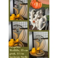 Kleine Filzgeister zum Aufhängen – handgemacht aus Wolle & Baumwollfasern, jeder ein Unikat