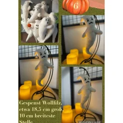 Kleine Filzgeister zum Aufhängen – handgemacht aus Wolle & Baumwollfasern, jeder ein Unikat