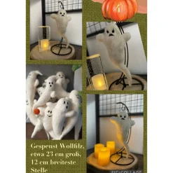 Kleine Filzgeister zum Aufhängen – handgemacht aus Wolle & Baumwollfasern, jeder ein Unikat