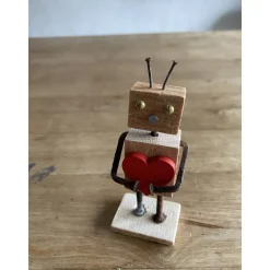 Kleine Holzfigur mit Herz, Geschenk, Mitbringsel für Liebende, Lieblingsmensch,