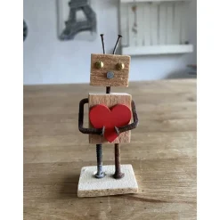 Kleine Holzfigur mit Herz, Geschenk, Mitbringsel für Liebende, Lieblingsmensch,