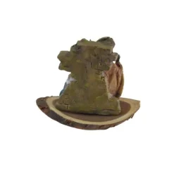 Kleine Krippe auf Holzscheibe