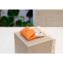 Kleine Ledergeldbörse. Geldbeutel für Damen. Frauen Portemonnaie.  Minimalistischer Leder Geldbeutel. Schlanke