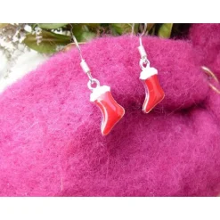 kleine Nikolausstiefel als Ohrringe - Weihnachten - Weihnachtsohrringe - Nikolausohrringe