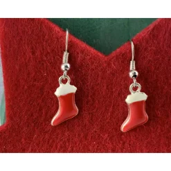 kleine rote Nikolausstiefel als Ohrringe * Weihnachten * Weihnachtsohrringe * Nikolausohrringe * Nikolaus * Stiefelohrri