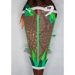 Kleine Schultüte Dinosaurier „T-Rex“ mit Vulkan 41 cm 5-eckig Farbvarianten