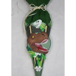 Kleine Schultüte Dinosaurierkopf „T-Rex“ 41 cm 5-eckig