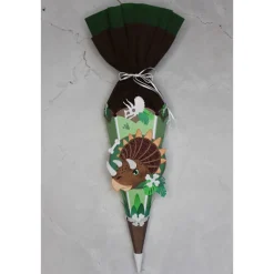Kleine Schultüte Dinosaurierkopf „Zera“ 41 cm 5-eckig