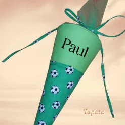 Kleine Schultüte, Vorschultüte, Zuckertüte - Fußballpersonalisierbar