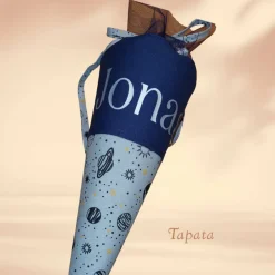 Kleine Schultüte, Vorschultüte, Zuckertüte - Weltraum personalisierbar