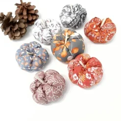 Kleine Stoffkürbisse, herbstliche Deko-Kürbisse (1 Stk.)