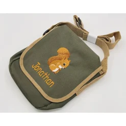 Kleine Tasche + Eichhörnchen Stickmotiv + NAMEN, auch für die Krippe