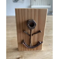 Kleines Holzschild mit Anker, Upcycling, Spruchschild, kleines Geschenk, Home Deko