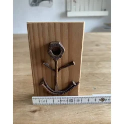 Kleines Holzschild mit Anker, Upcycling, Spruchschild, kleines Geschenk, Home Deko