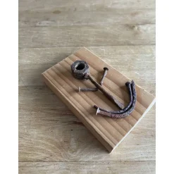 Kleines Holzschild mit Anker, Upcycling, Spruchschild, kleines Geschenk, Home Deko