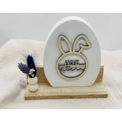 Kleines Ostergeschenk mit Deko-Ei & Trockenblumen – Handgemacht