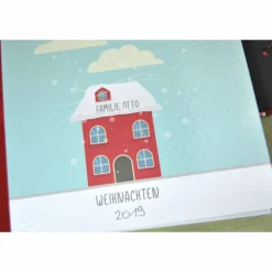 kleines Weihnachtsalbum Haus im Schnee Tannenbaum Fotoalbum Album Weihnachten Weihnachtsgeschenk personalisiert Familie Geschenk