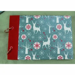 kleines Weihnachtsalbum Weihnachtsstern Hirsche norwegisch Schneeflocken Fotoalbum Album Weihnachten Weihnachtsgeschenk personalisiert Familie Geschenk