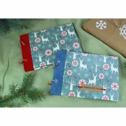 kleines Weihnachtsalbum Weihnachtsstern Hirsche norwegisch Schneeflocken Fotoalbum Album Weihnachten Weihnachtsgeschenk personalisiert Familie Geschenk