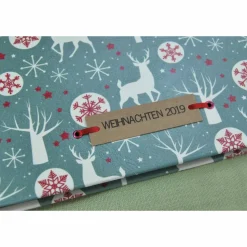 kleines Weihnachtsalbum Weihnachtsstern Hirsche norwegisch Schneeflocken Fotoalbum Album Weihnachten Weihnachtsgeschenk personalisiert Familie Geschenk