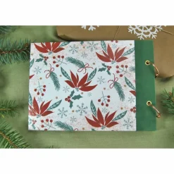 kleines Weihnachtsalbum Weihnachtsstern Stechpalme botanisch Fotoalbum Album Weihnachten Weihnachtsgeschenk personalisiert Familie Geschenk