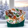 Kleines Weihnachtskörbchen für Gebäck oder Deko, wendbar