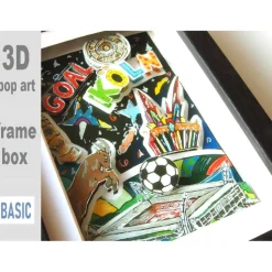 Köln Fussball Stadion 3D bild gerahmt Geschenk fussballfans verein fan wandbild