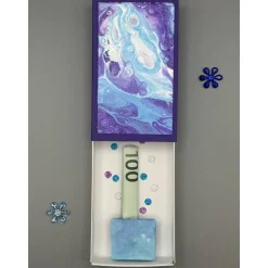 Künstlerische Geldgeschenk Box im Pouring-Design – Originelle Geschenkverpackung