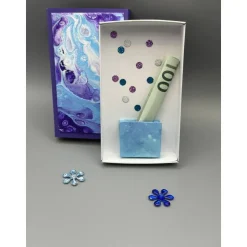 Künstlerische Geldgeschenk Box im Pouring-Design – Originelle Geschenkverpackung