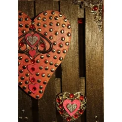 Künstlerische Wanddekoration HERZERL Deko auf Mini-Palette aus Holz Wandbild Muttertagsgeschenk Valentinstagsgeschenk