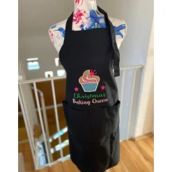 Koch und Backschürze personalisiert, Adventsdeko, mit Namen bestickt