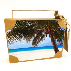 Koffer aus Karton – Handgemachte Geschenkverpackung für Urlaub, Reisegutschein oder Geldgeschenk (15x11x3,5cm)