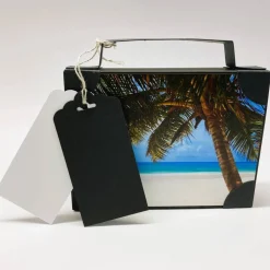 Koffer aus Karton – Handgemachte Geschenkverpackung für Urlaub, Reisegutschein oder Geldgeschenk (15x11x3,5cm)